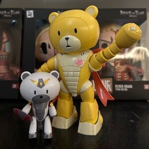 Bandai - Gundam Bear Gguy III (SAN) & Petit Gguy Justi Gguy Model Kits PRE BUILT